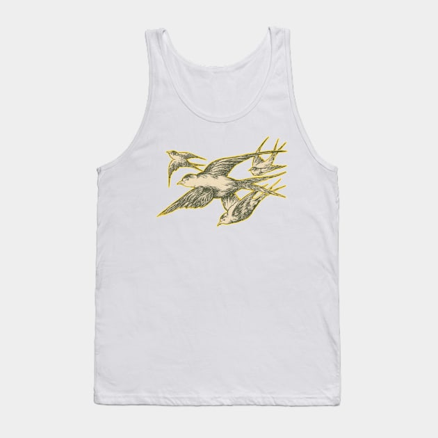 Yellow Aero Sparrows Tank Top by alexp01